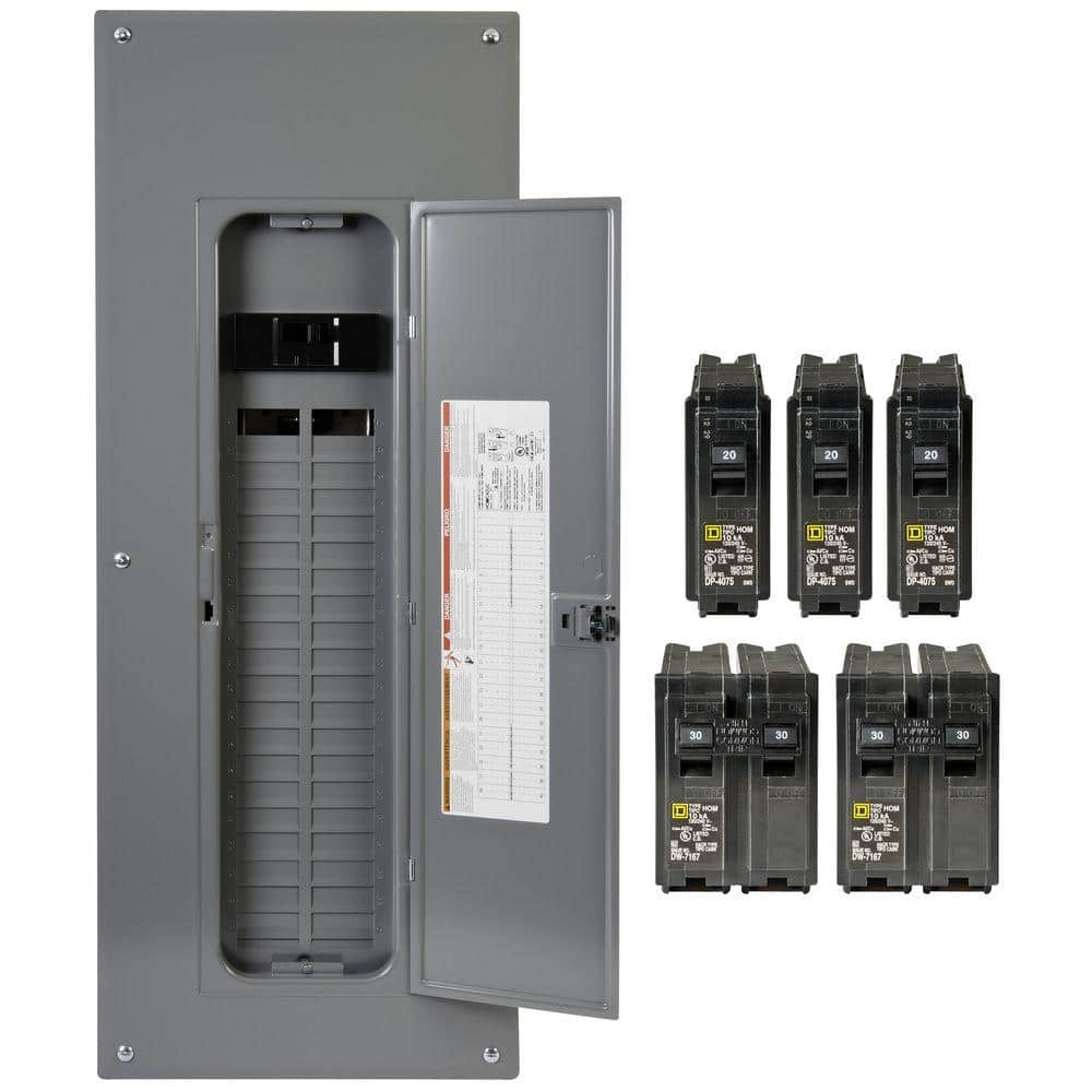 Square D Homeline 200-Amp 40-Space 80-Circuit Indoor Main Breaker Plug-On Neutral Load Center - HOM4080M200PCVP