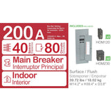 Square D Homeline 200-Amp 40-Space 80-Circuit Indoor Main Breaker Plug-On Neutral Load Center - HOM4080M200PCVP