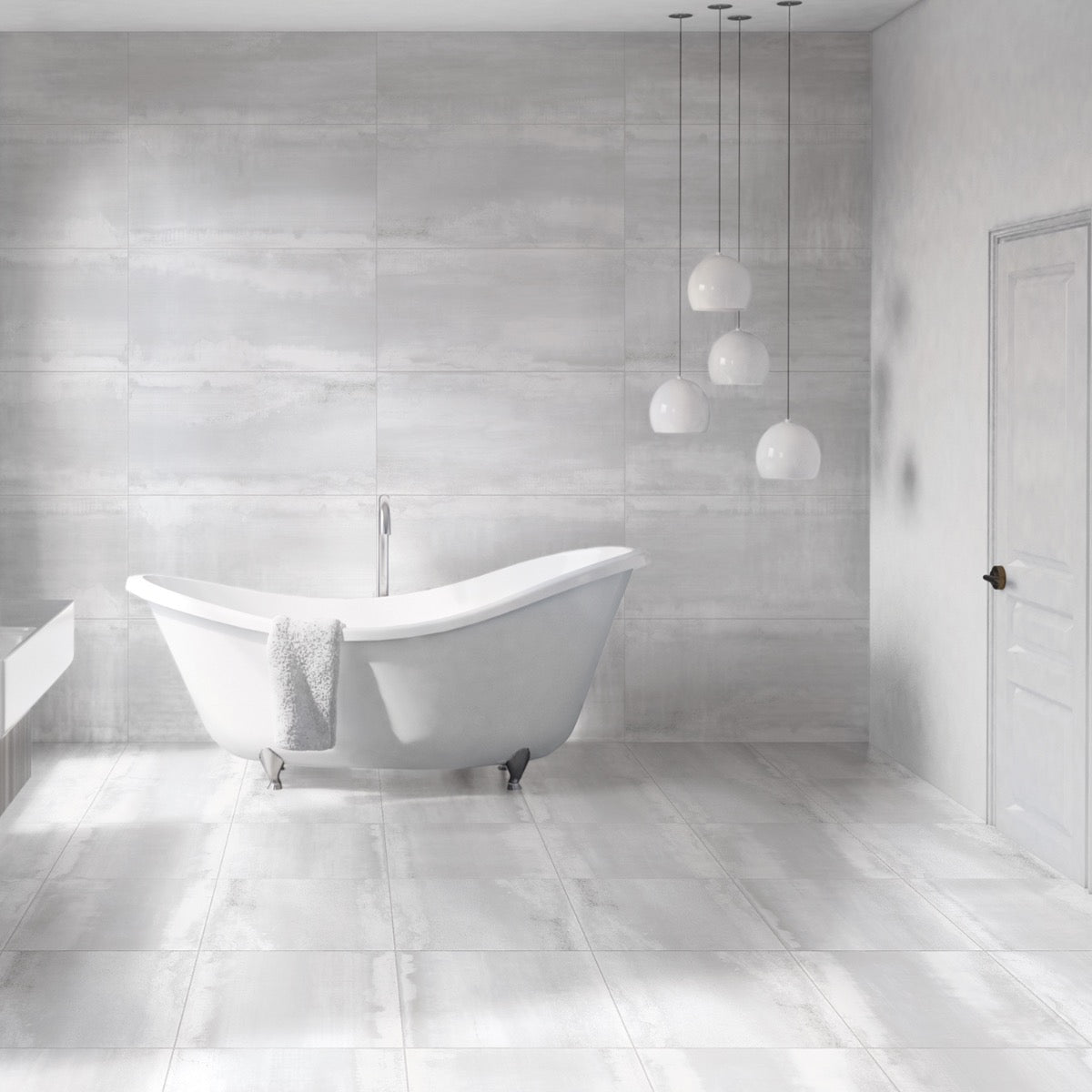 Hewlett Pearl Mist Gray 12x24 Matte Porcelain Tile - Lux Tile – Super Arbor