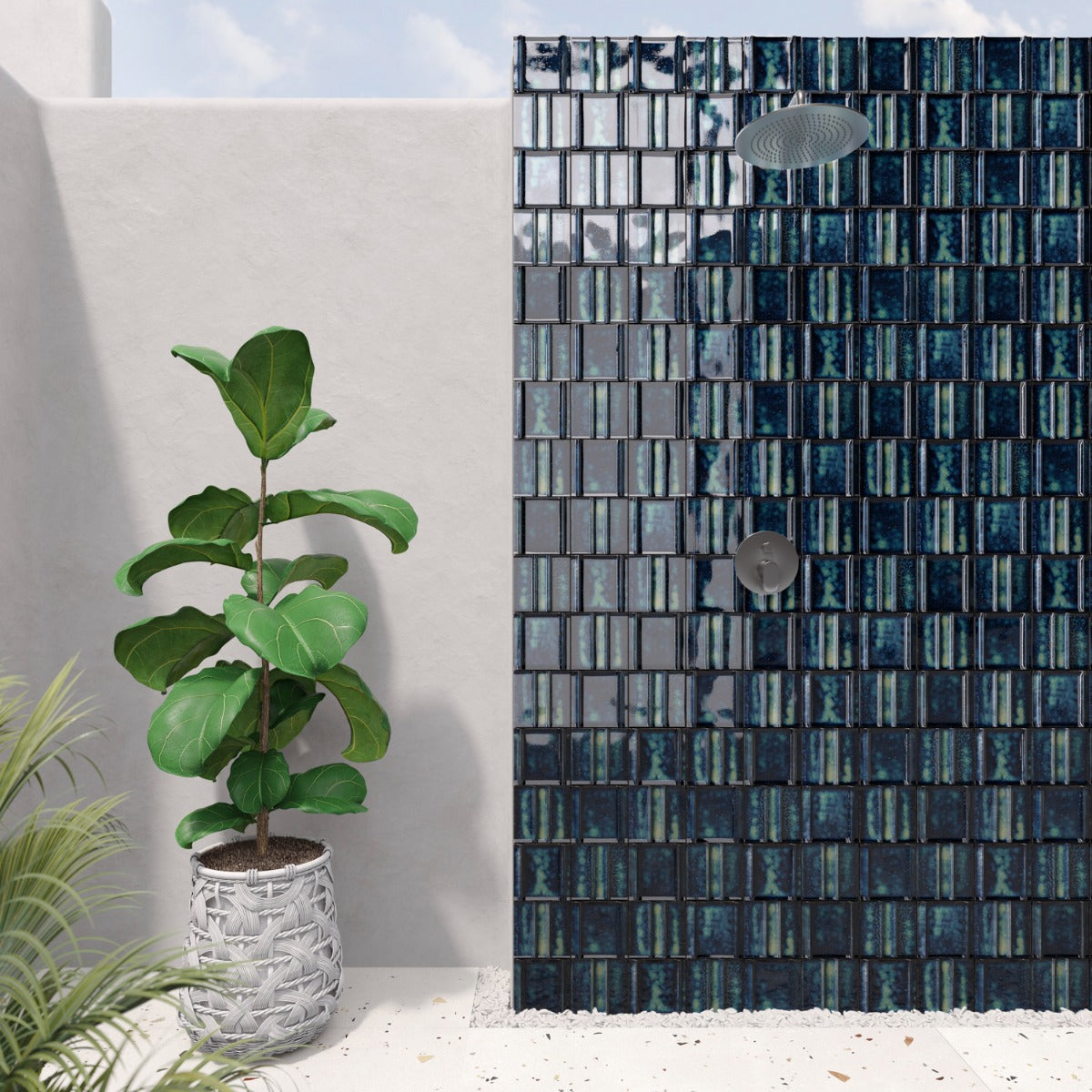 Kinro Ocean Blue 6x6 3D Metallic Matte Porcelain Tile – Super Arbor