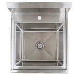 AmeriHome 21.5 in. x 24 in. Stainless Steel Utility Wall Mount Sink