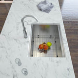 LORDEAR 23-in Undermount Laundry Utility Sink with Accessories - Stainless Steel