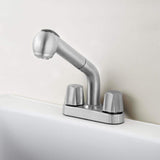 Glacier Bay Stainless Steel Pull-Out Laundry Faucet, 2-Handle Centerset