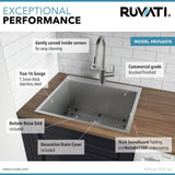 Ruvati Forma Pro 16-Gauge Stainless Steel Drop-In Laundry Utility Sink