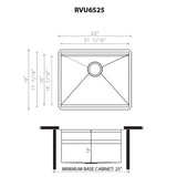 Ruvati Alto 23" Deep Undermount Stainless Steel Laundry Utility Workstation Sink with Washboard - RVU6525