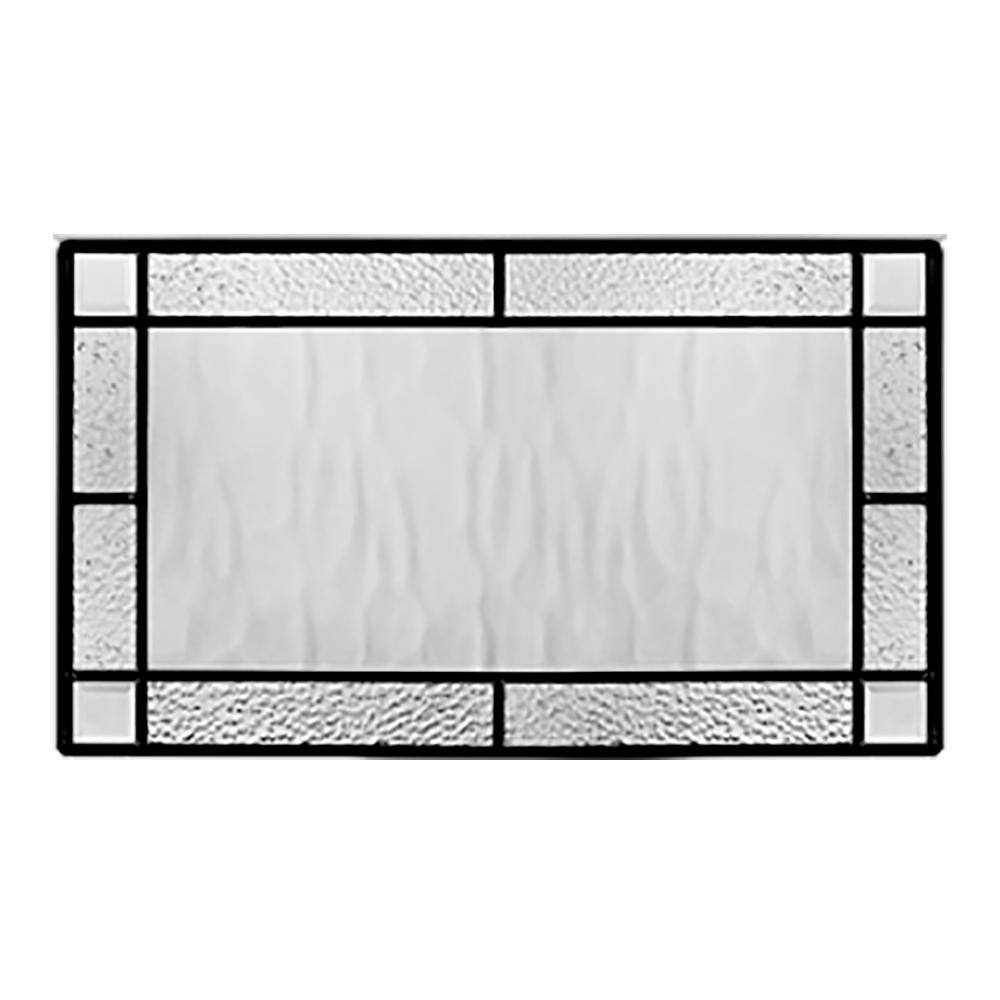 JELD-WEN 36 in. x 80 in. 1 Lite Craftsman Wendover Stone Stained Fiberglass Prehung Left-Hand Inswing Front Door with Brickmould