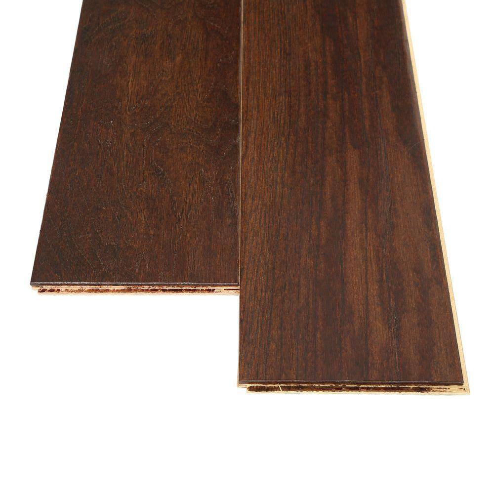 tobacco barn flooring Bruce American Vintage Tobacco Barn Hickory 3/8 in. T x 5 in. W T+G Hand Scraped Engineered Hardwood Flooring (25 sq.ft./ctn)