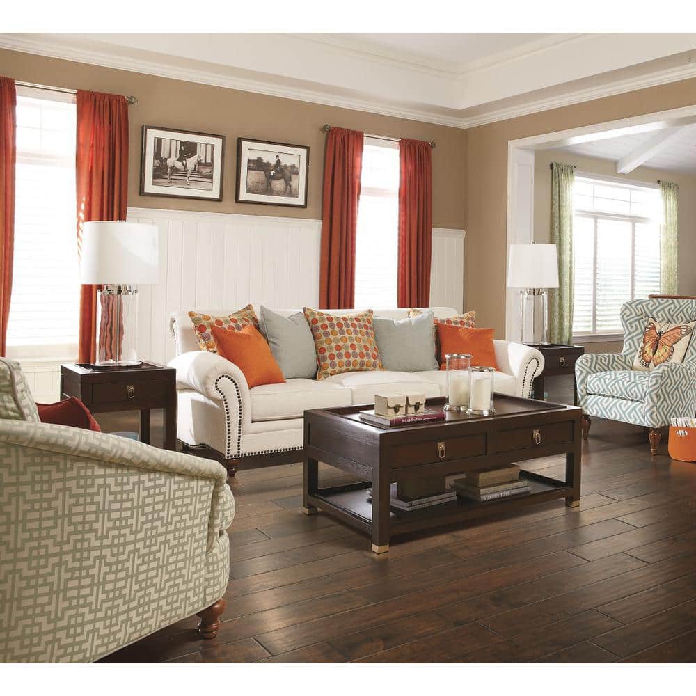 mohawk tobacco bark Indians in Front of an Elm lodge Planks come in variable lengths to create the most natural look and installation is easy with a tongue and groove joint that can be stapled Wimbley 5" Engineered Hardwood Flooring