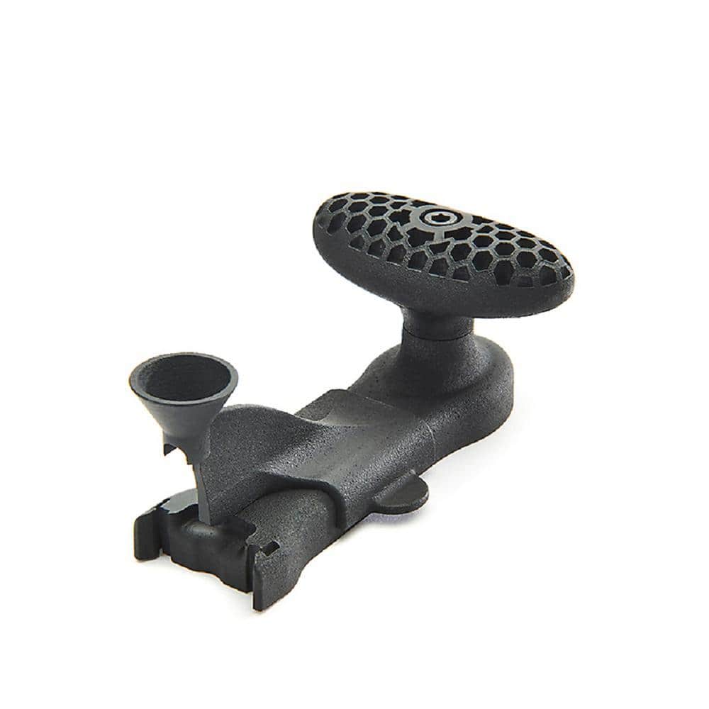 A single green leaf against a white background.