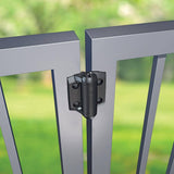 Tru-Close D&D 2-7/8 in. x 3-3/4 in. Black Self-Closing Metal Gate Hinge (2-Pack)