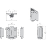 Tru-Close D&D 2-7/8 in. x 3-3/4 in. Black Self-Closing Metal Gate Hinge (2-Pack)