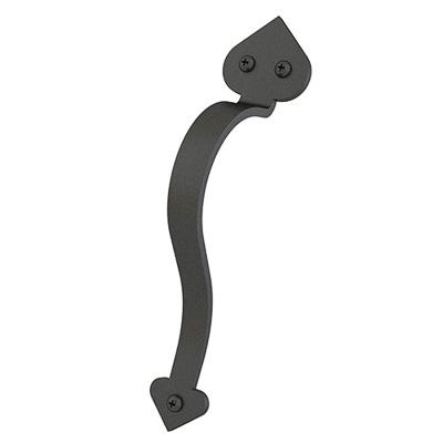 U.S. Futaba Spade Steel Barn Door Handle, 188 mm CC, 232.3 mm L, Matte Black or Oil Rubbed Bronze Powder-Coated Finish - image 1