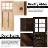 Krosswood Doors 32 in. x 80 in. Rustic Knotty Alder 2-Panel Square Top Solid Wood Stainable Interior Door Slab