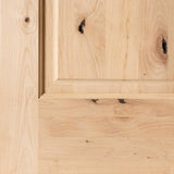 Krosswood Doors 32 in. x 80 in. Rustic Knotty Alder 2-Panel Square Top Solid Wood Stainable Interior Door Slab