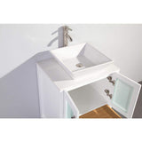 Vanity Art Ravenna 60 in. W Bathroom Vanity in White with Double Basin in White Engineered Marble Top and Mirror