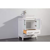 Vanity Art Ravenna 60 in. W Bathroom Vanity in White with Double Basin in White Engineered Marble Top and Mirror