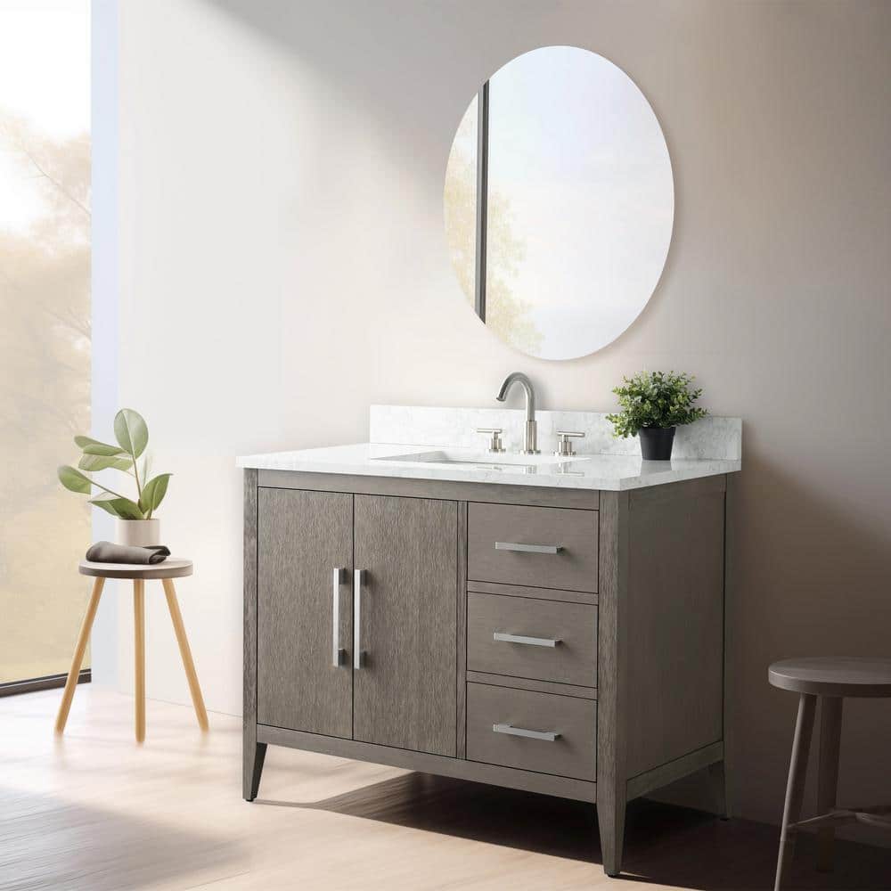 Vanity Art 42 in. W x 22 in. D x 34 in. H Single Sink Bathroom