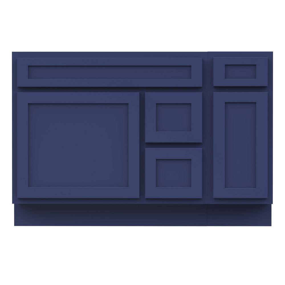 Vanity Art 48 in. W x 21 in. D x 32.5 in. H Bath Vanity Cabinet without Top in Blue