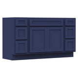 Vanity Art 60 in. W x 21 in. D x 32.5 in. H Bath Vanity Cabinet without Top in Blue