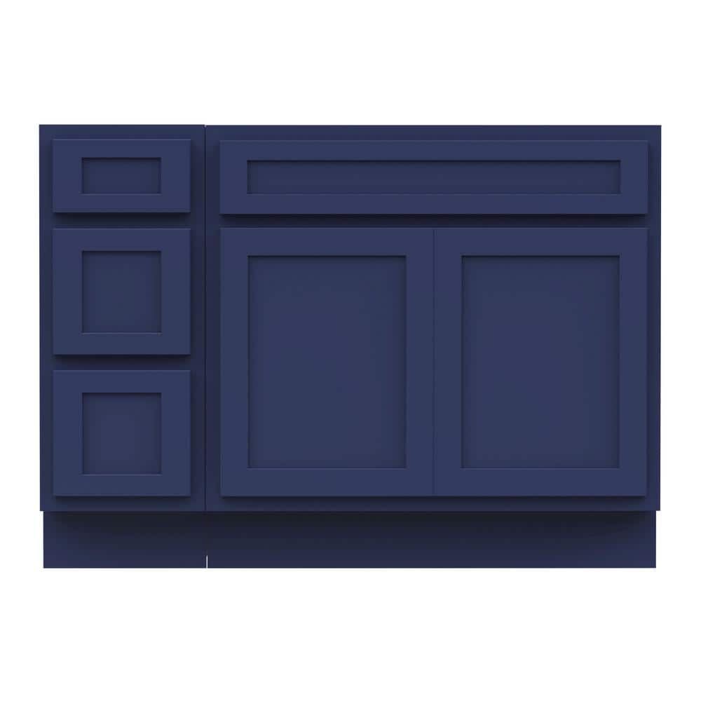 Vanity Art 45 in. W x 21 in. D x 32.5 in. H Bath Vanity Cabinet without Top in Blue