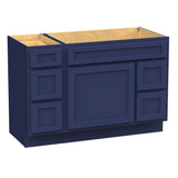 Vanity Art 48 in. W x 21 in. D x 32.5 in. H Bath Vanity Cabinet without Top in Blue