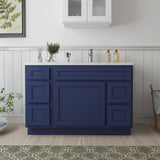 Vanity Art 48 in. W x 21 in. D x 32.5 in. H Bath Vanity Cabinet without Top in Blue