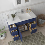Vanity Art 48 in. W x 21 in. D x 32.5 in. H Bath Vanity Cabinet without Top in Blue