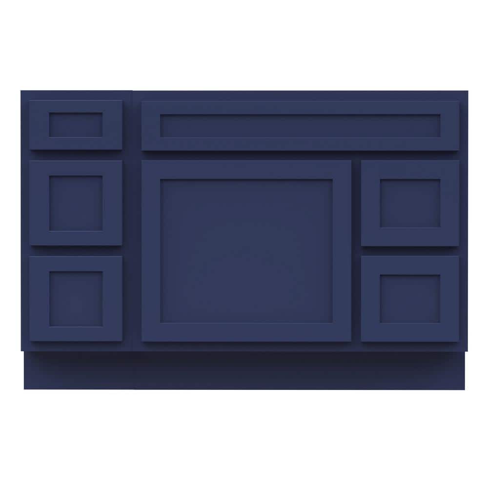 Vanity Art 48 in. W x 21 in. D x 32.5 in. H Bath Vanity Cabinet without Top in Blue