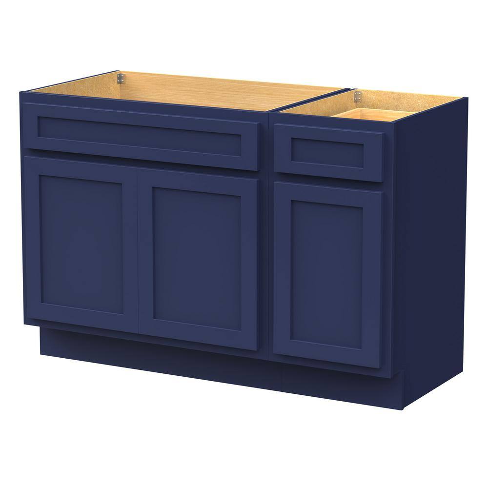 Vanity Art 45 in. W x 21 in. D x 32.5 in. H Bath Vanity Cabinet without Top in Blue