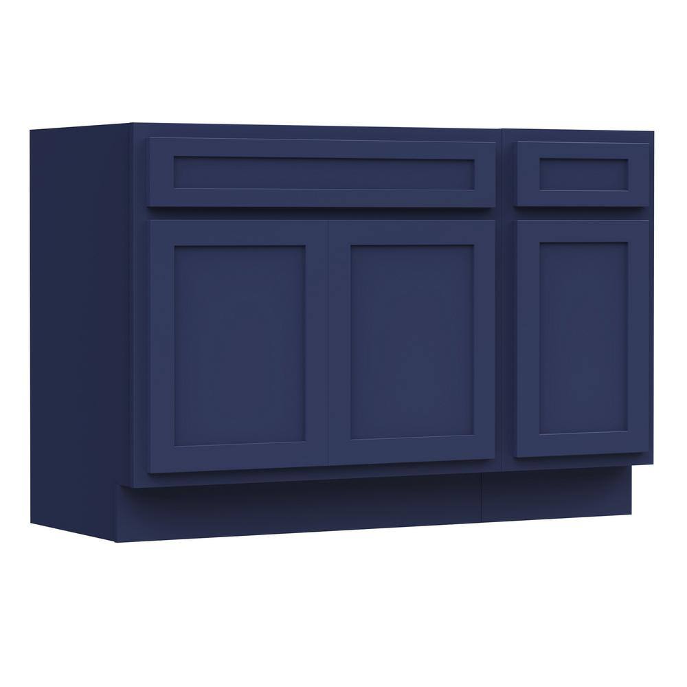 Vanity Art 45 in. W x 21 in. D x 32.5 in. H Bath Vanity Cabinet without Top in Blue