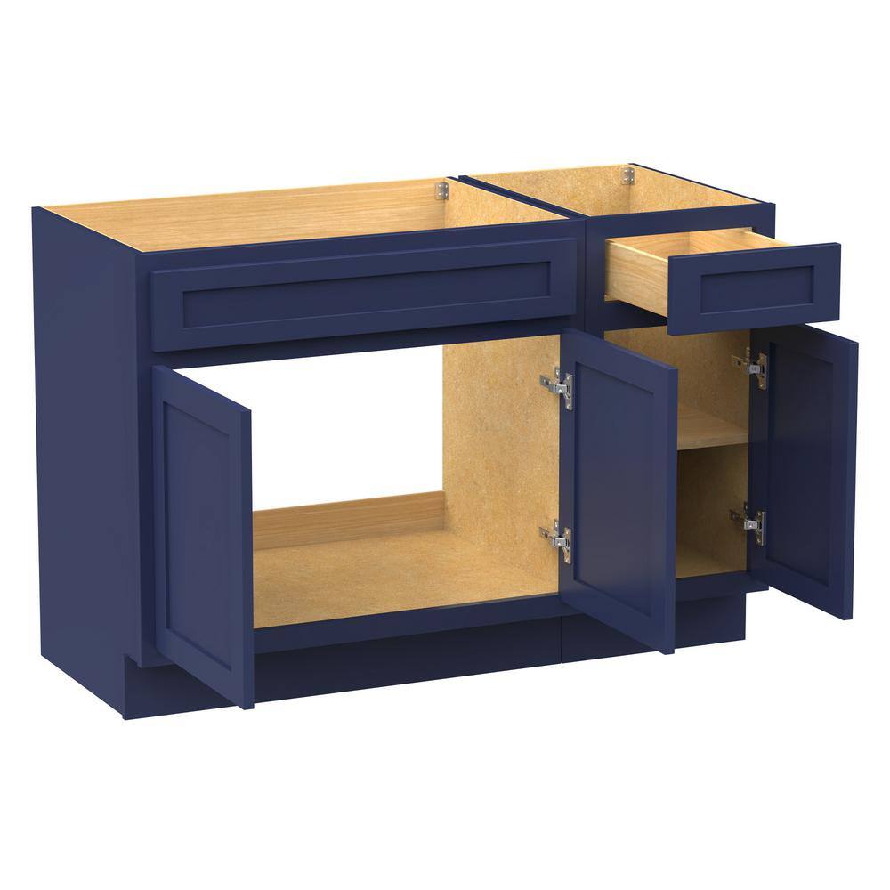 Vanity Art 45 in. W x 21 in. D x 32.5 in. H Bath Vanity Cabinet without Top in Blue