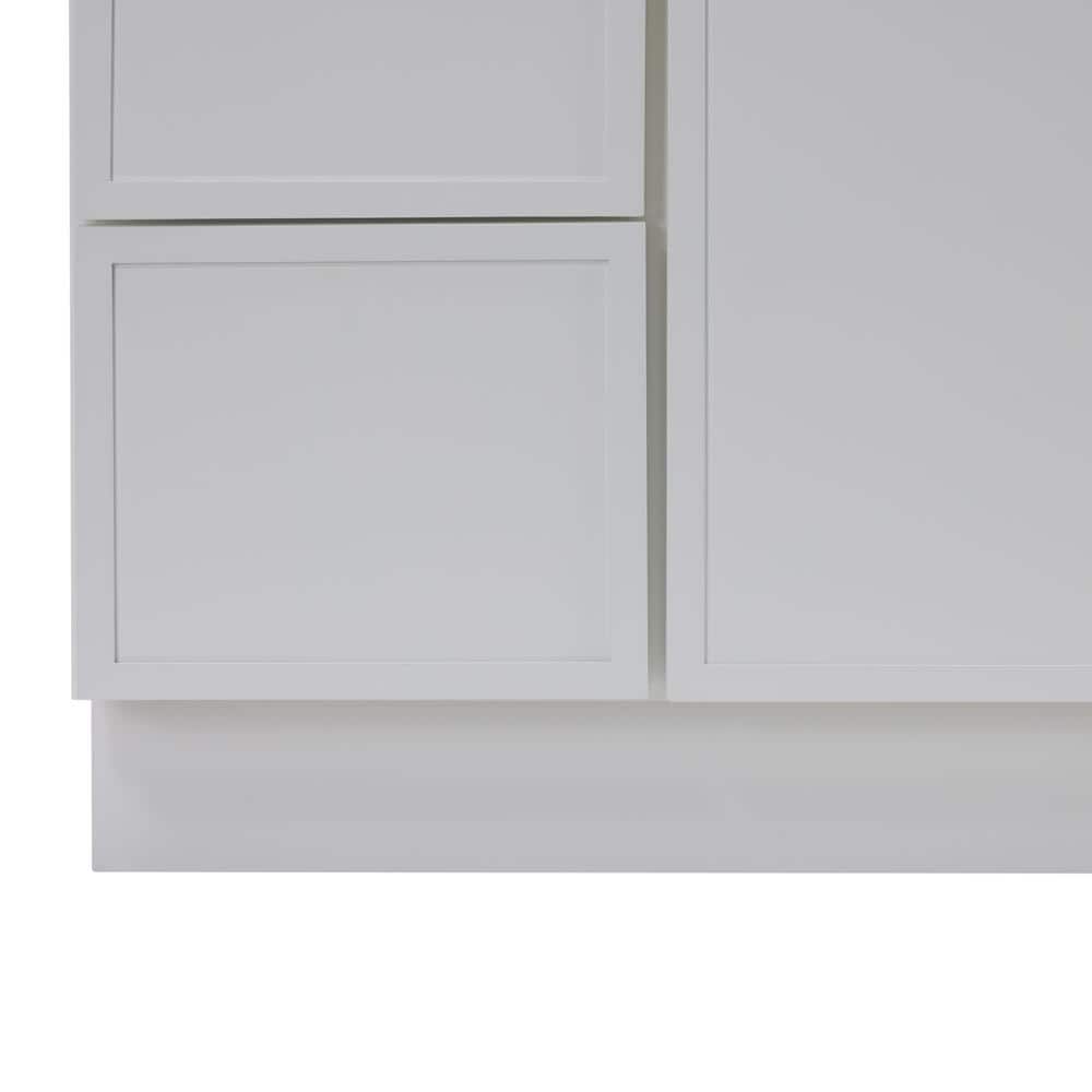 Vanity Art 36 in. W x 21 in. D x 32.5 in. H 2-Left-Drawers Bath Vanity Cabinet without Top in White