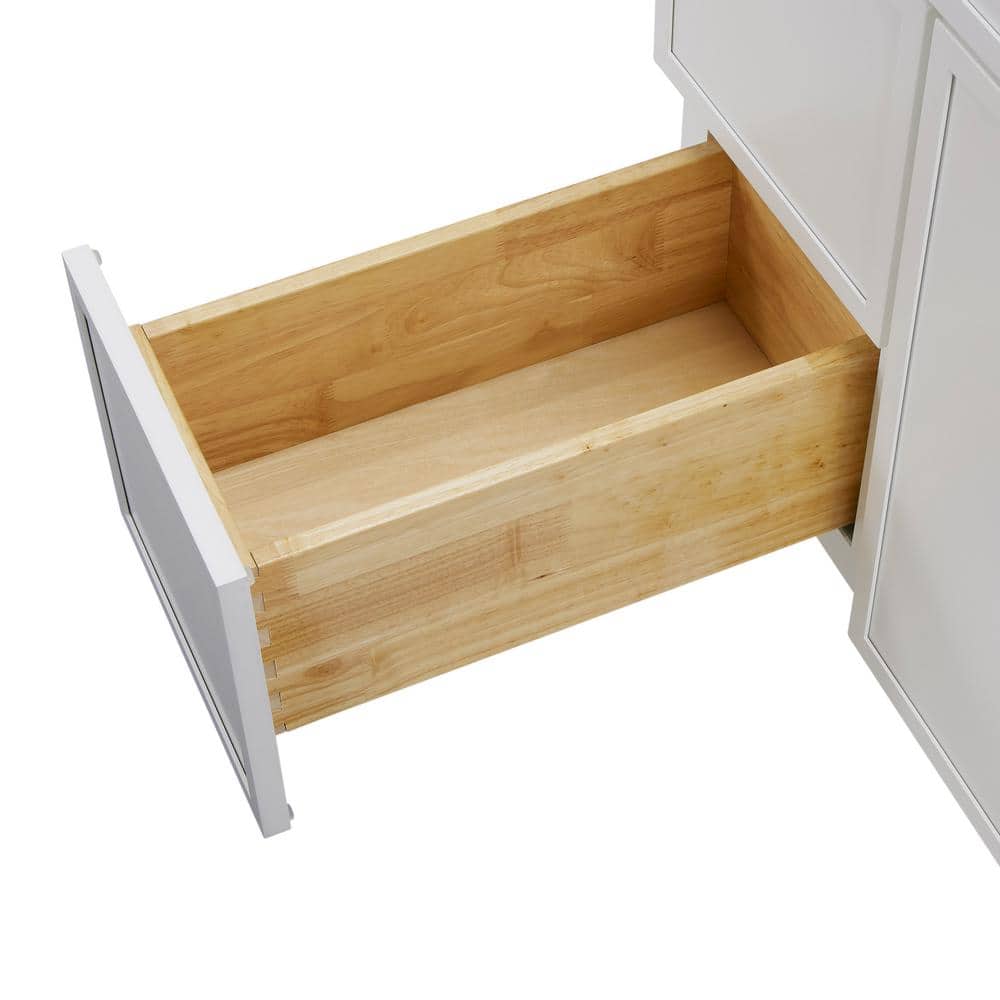 Vanity Art 36 in. W x 21 in. D x 32.5 in. H 2-Left-Drawers Bath Vanity Cabinet without Top in White