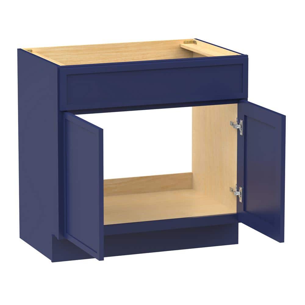 Vanity Art 39 in. W. x 21 in. D x 32.5 in. H 2-Doors Bath Vanity Cabinet without Top in Blue