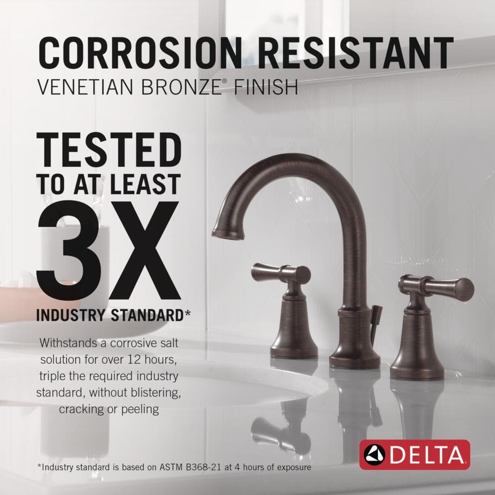 Delta Chamberlain 8 in. Widespread 2-Handle Bathroom Faucet in Venetian Bronze