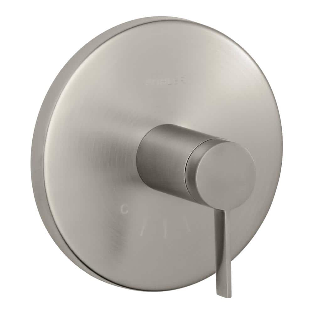 A single green leaf against a white background.