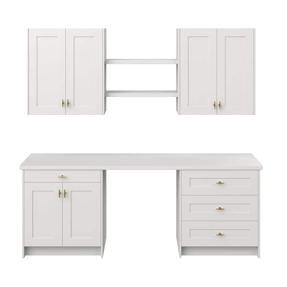 J COLLECTION Wallace 92.5 in. W x 89.5 in. H x 24 in. D Painted Warm W ...