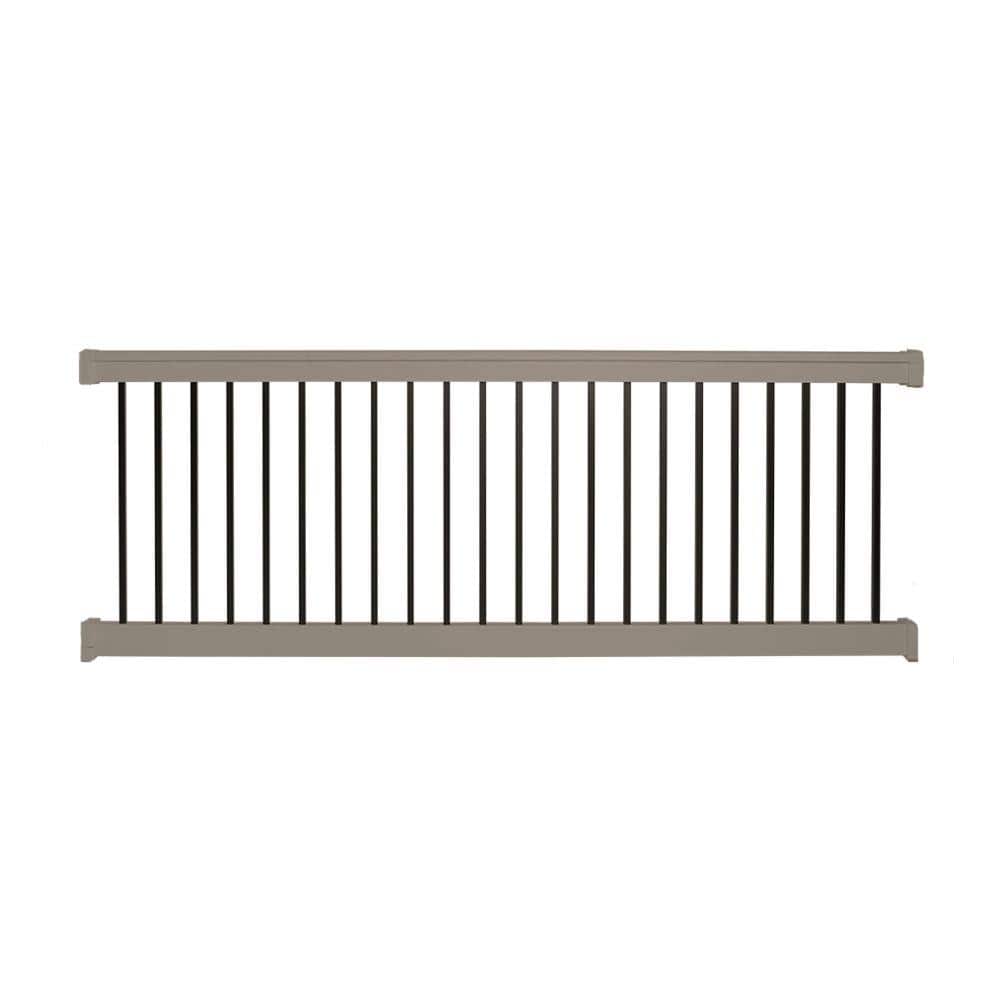 Weatherables Vilano 3 ft. H x 8 ft. W Vinyl Khaki Railing Kit – Super Arbor