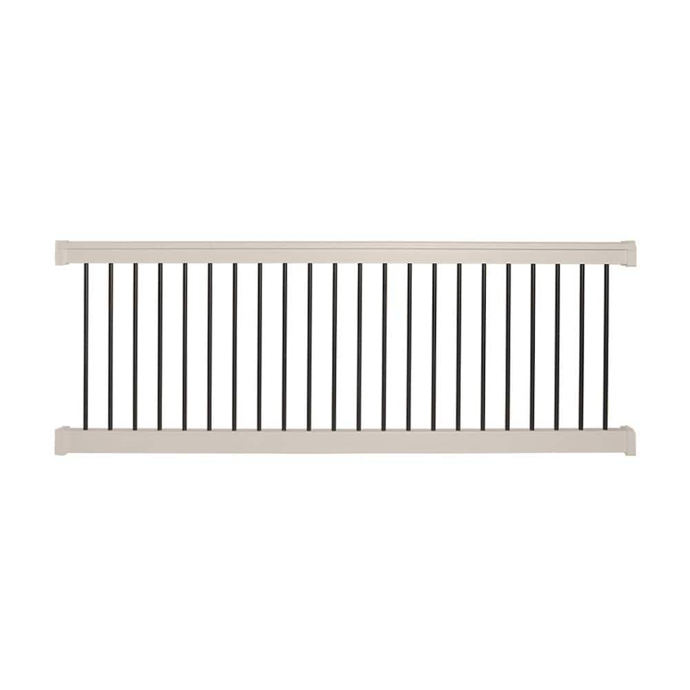 Weatherables Bellaire 3 ft. H x 8 ft. W Tan Vinyl Railing Kit – Super Arbor