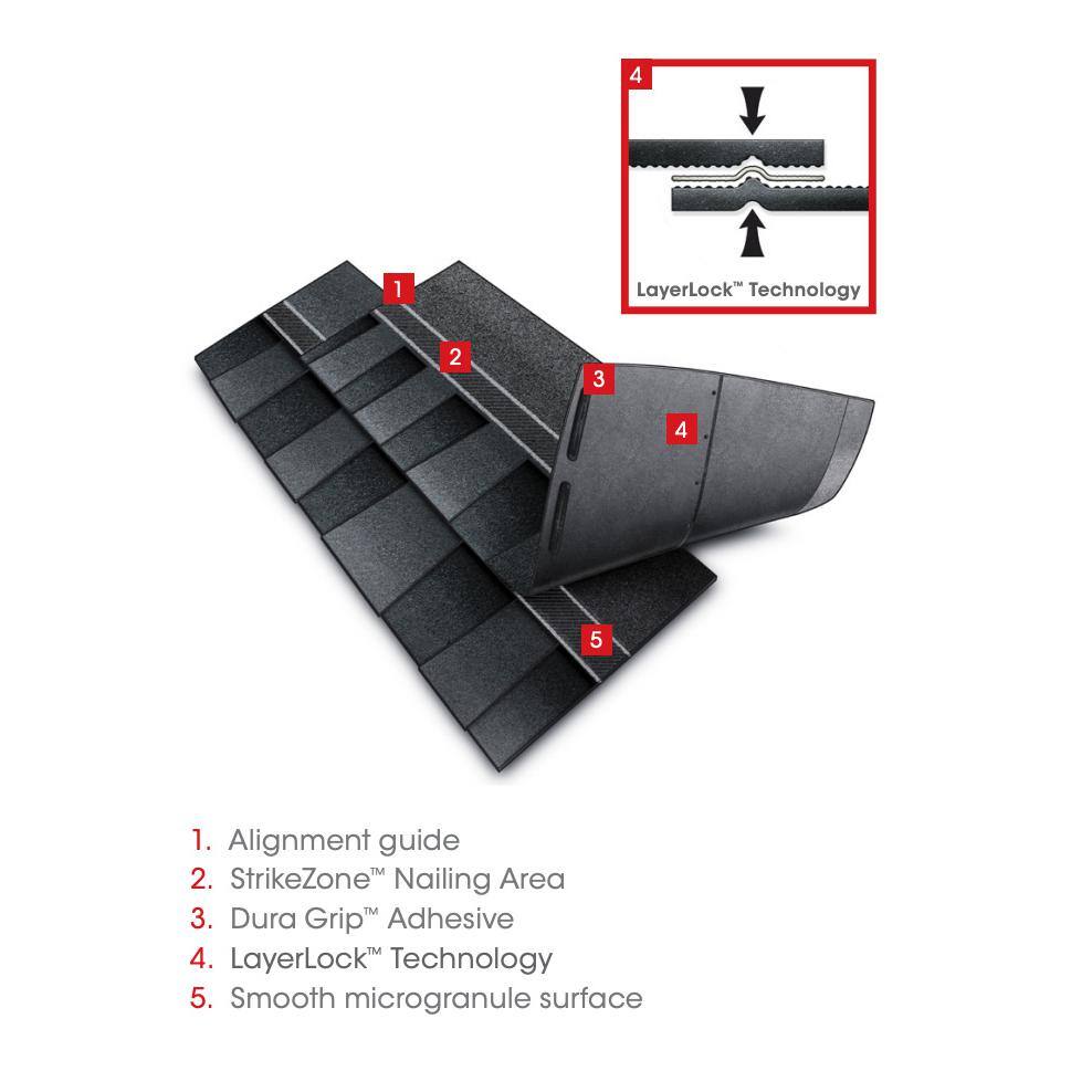 GAF Timberline HDZ Weathered Wood Laminated Shingles - Advanced