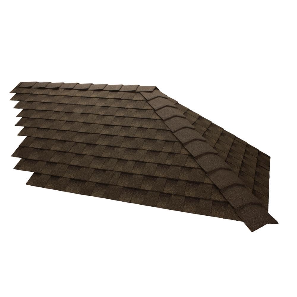 Gaf Ridge Caps GAF TimberCrest Weathered Wood Bullnose Hip and Ridge Cap Shingles ...