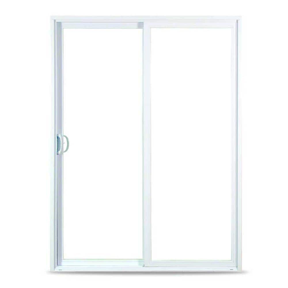 72 in. x 80 in. 50 Series White Vinyl Sliding Patio Door Moving Panel, Universal Handing