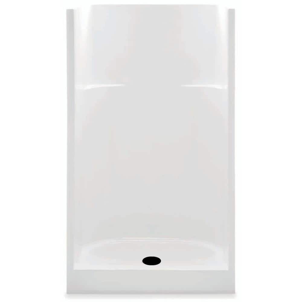Everyday AcrylX 36 in. x 36 in. x 72 in. 1-Piece Shower Stall with Center Drain in White