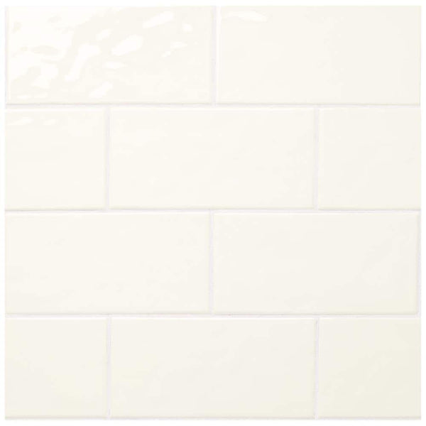 Marazzi LuxeCraft White 4 in. x 8 in. Glazed Ceramic Subway Wall