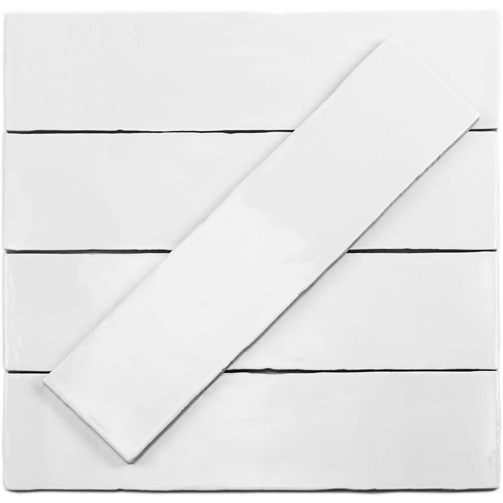 Ivy Hill Tile Catalina White 3 in. x 12 in. x 8 mm Ceramic Wall