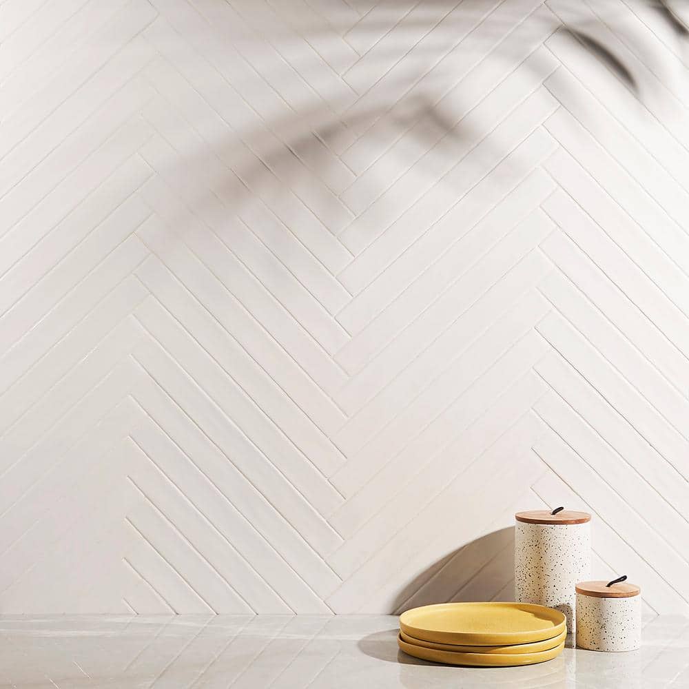 Ivy Hill Tile Nantucket 2 in. x 20 in. White Polished Ceramic Wall