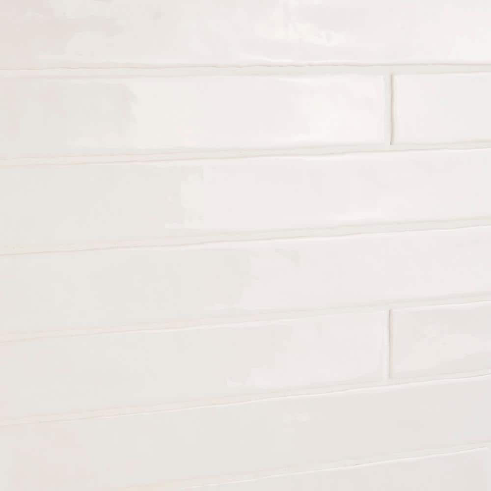 Ivy Hill Tile Nantucket 2 in. x 20 in. White Polished Ceramic Wall