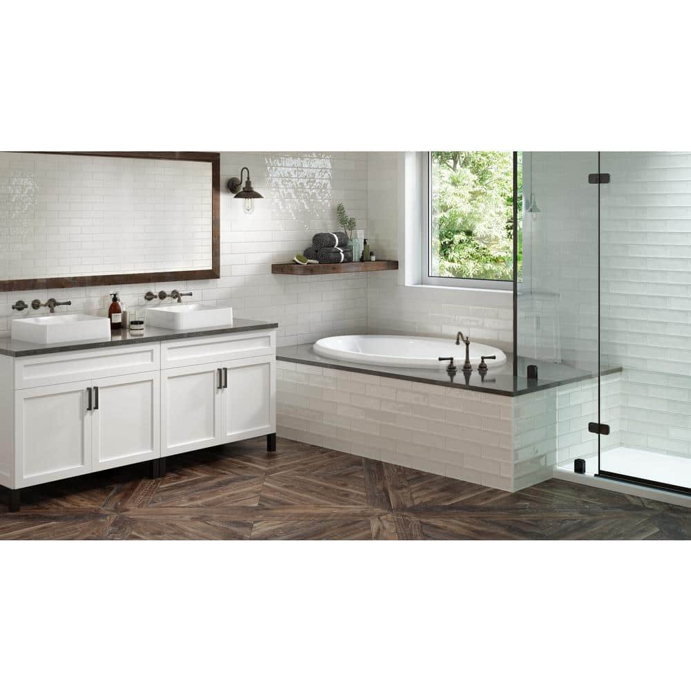 Jacuzzi PROJECTA 60 in. x 42 in. Oval Drop-in Whirlpool Bathtub in White