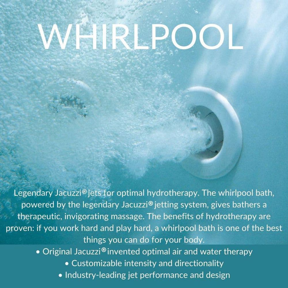 Jacuzzi PROJECTA 60 in. x 42 in. Oval Drop-in Whirlpool Bathtub in White