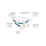 Jacuzzi PROJECTA 60 in. x 42 in. Acrylic Rectangular Drop-in Whirlpool Bathtub in White